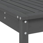 7 Piece Garden Bar Set Grey Solid Wood Pine 3157753