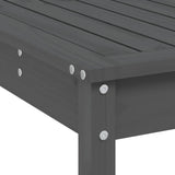 7 Piece Garden Bar Set Grey Solid Wood Pine 3157753