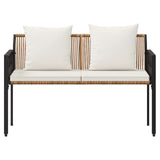Outdoor Benches 2 -Seater 116 x 56 x 75 cm Poly Rattan 42025354