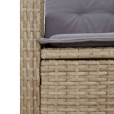 9 Piece Garden Dining Set with Cushions Grey Poly Rattan 3212288
