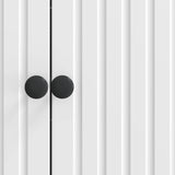 Sideboard High Gloss White 89 x 34.5 x 80 cm Engineered Wood 894189