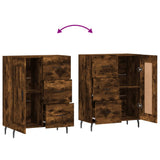 Sideboard Smoked Oak 69.5x34x90 cm Engineered Wood 830281