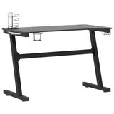 Gaming Desk LED with Z Shape Black 110x60x75 cm 325420