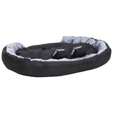 Reversible & Washable Dog Cushion Grey and Black 150x120x25 cm 171210