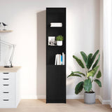 Highboard Black Oak 37.5x35x180 cm Engineered Wood 861671