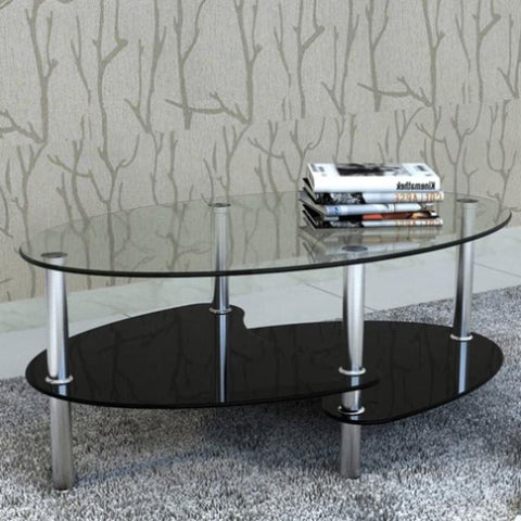 ZNTS Coffee Table with Exclusive Design Black 240509