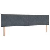 Headboard Height Adjustable Dark grey 200 cm Velvet 42007288