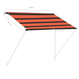 145895 Retractable Awning 200x150 cm Orange and Brown