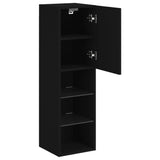TV Cabinet with LED Lights Black 30.5x30x102 cm 837017