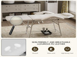Portable Beauty Bed, Adjustable 3 Section Massage Table, Folding Massage, Salon Beauty Tattoo 18631292