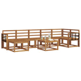 Outdoor Sofa Set 8 pcs Natural Solid Acacia Wood 3366752