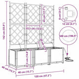 Garden Planter 3 pcs Black 120 x 40 x 142 cm Plastic 42002853