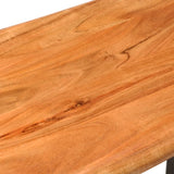 Live Edge Bench 110 cm Solid Acacia Wood and Steel 286456