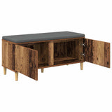 Hall Bench Old Wood 100 x 38 x 46 cm Engineered Wood and Fabric 891542