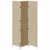Room Divider Folding Manual Beige 146 x 200 cm Poly Rattan 42003678