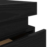 Bedside Cabinet Black Oak 35 x 39 x 55 cm Engineered wood 862178
