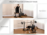 Heavy Duty Barbell Squat Rack, Adjustable and Multifunctional Weight Power Stand, for Home, Gym T3398P347521