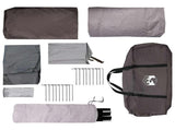Tunnel Tent Brown Grey 427 x 305 x 205 cm Polyester and Steel 42029017