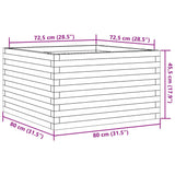 Garden Planter Wax Brown 80x80x45.5 cm Solid Wood Pine 847260