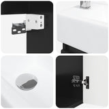 Bathroom Vanity Unit with Tap Black 45.5 x 22.5 x 84 cm 889442