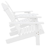 Garden Adirondack Chair Solid Fir Wood White 310067