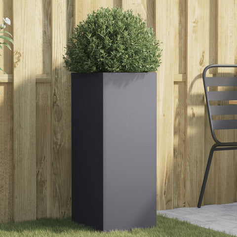 Planter Anthracite 32x29x75 cm Steel 841573