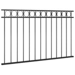 ZNTS Fence Panel Steel 1.7x0.8 m Black 146316