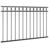 ZNTS Fence Panel Steel 1.7x0.8 m Black 146316