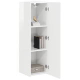 TV Wall Cabinet Wall-mounted 2 pcs Gloss White 30 x 31 x 100 cm 892318