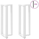 ZNTS Bar Table Legs T-Shaped 2 pcs White 40x35x cm Steel 4013097