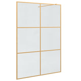Walk-in Shower Wall Gold 140 x 195 cm Tempered Glass 42022056