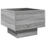 Bedside Table with Infinity LED Grey Sonoma 40x40x30 cm 3284068