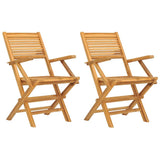 Folding Chairs 2 pcs 55x62x90 cm Solid Wood Teak 362762