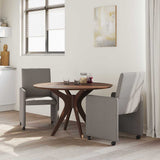 Dining Chairs with Wheels 2 pcs Taupe 57 x 66 x 94 cm Fabric 42017813