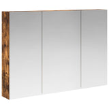 Bathroom Mirror Cabinet with Door Smoked Oak 100 x 14.5 x 70 cm 889123
