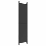 6-Panel Room Divider Black 300x220 cm Fabric 350209