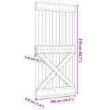 Door NARVIK 100x210 cm Solid Wood Pine 154441