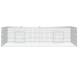 2-Panel Rabbit Cage 220x110x55 cm Galvanised Iron 171563