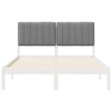 Bed Frame with Upholstered Headboard Light Grey 140 x 200 cm 878048