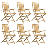 Folding Garden Chairs 6 pcs 53x66x99 cm Bamboo 3278515