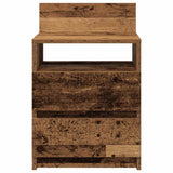 ZNTS Bedside Cabinets 2 pcs with 2 Drawers Old Wood 40x33x60 cm 858575