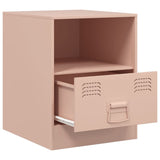 ZNTS Bedside Cabinet Pink 34.5x39x44 cm Steel 841753