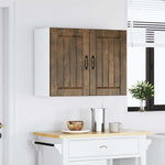 ZNTS Kitchen Wall Cabinet Lucca Smoked Oak Engineered Wood 853832