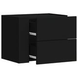 Wall-mounted Bedside Cabinets 2 pcs Black 45x30x35 cm 848328