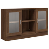 Vitrine Cabinet Brown Oak 120x30.5x70 cm Engineered Wood 815629