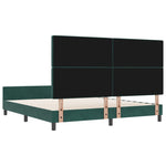 ZNTS Bed Frame in Dark Green, 180x200 cm, Velvet 3344894