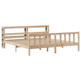 Bed Frame without Mattress 200x200 cm Solid Wood Pine 3305769