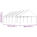 Gazebo with Roof White 11.15x5.88x3.75 m Polyethylene 3155521