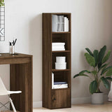 Bookcase Brown Oak 31x24x127 cm Engineered Wood 860352