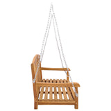 Swing Bench Natural 114 x 60 x 60.5 cm Solid Teak Wood 42030025